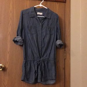 Long denim looking shirt
